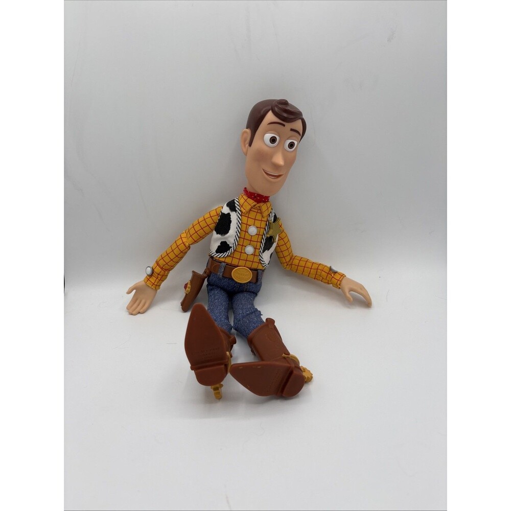 Toy Story Woody 16" Talking Figure Doll Thinkway No hat No gun Speaks Sometimes